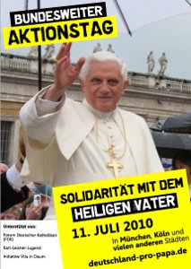 Solidarität mit dem Heiligen Vater: Aktionstag 11. Juli 2010